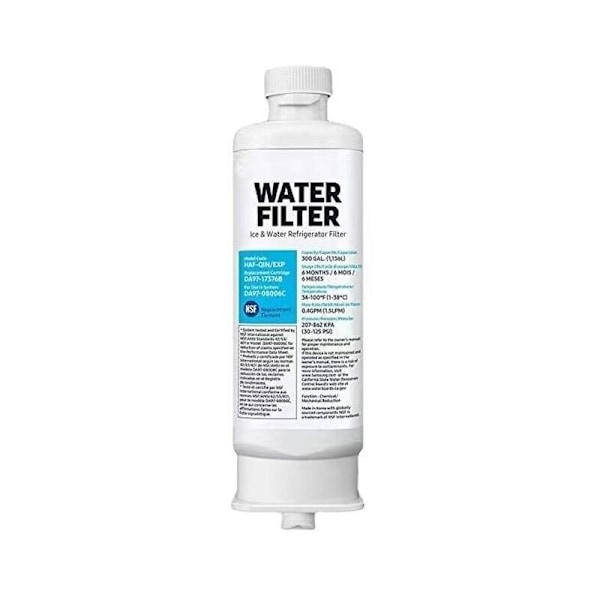 2x kompatibla Samsung Kylskåpsvattenfilter Da97-17376b Kylskåpspatron (Haf-Qin/Ex) ， Reservdelar till kylskåp