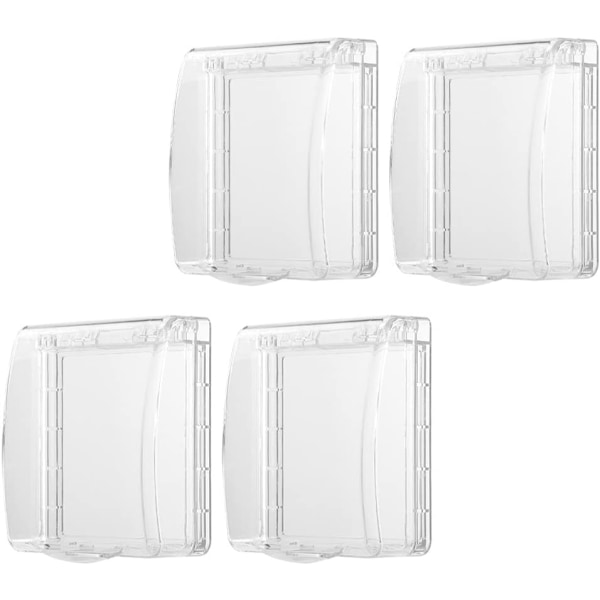 4 läpinäkyvän vedenpitävän pistorasian kannen set seinäkytkimille