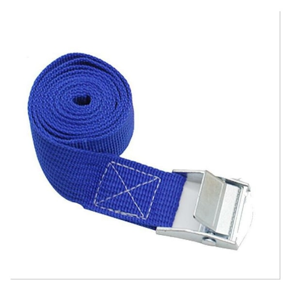 4 stropper á 2,5 cm x 2 m med klolås - Blå - Maksimal belastning 250 kg