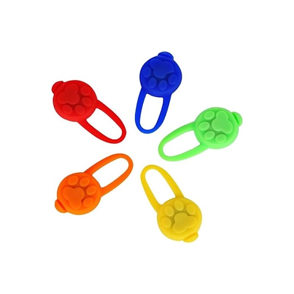 5 Stykker Lett Blinkende LED, LED Silikon LED COLLIER Lyshalsbånd For Dyr, Anheng for Katt Kattehalsbånd
