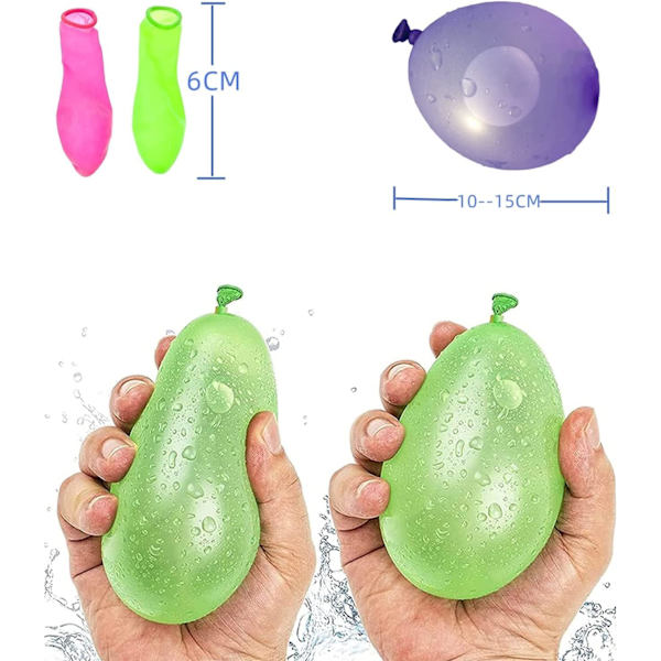 Vesipallopommit (333), Ryhmävesipommit, Itsetiivistyvät ja Sotkeutumattomat, Nopea Täyttö, Sopii Lapsille ja Aikuisille Pihalle ja Rannalle, Kesä