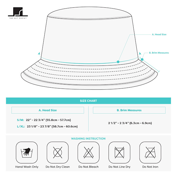 Hink i 100 % bomull - Unisex, UPF 50, packbar sommarhatt för resor, strand och sol