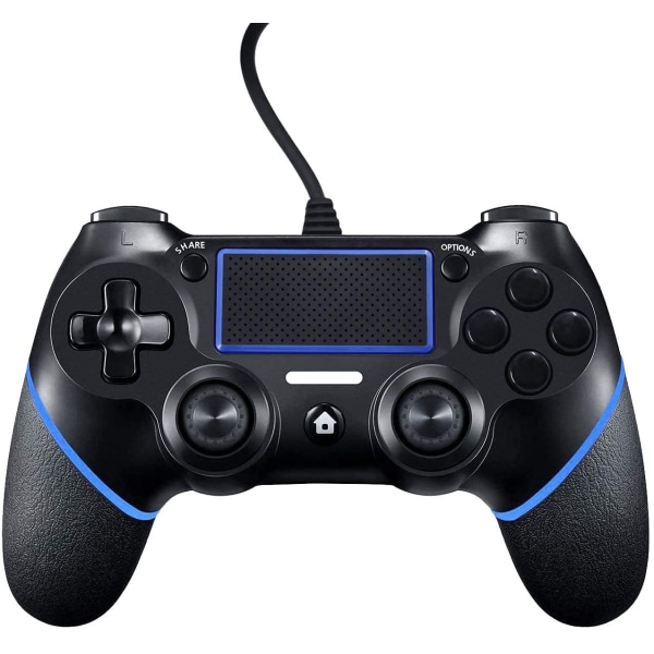 Blue Wired Gamepad for PS-4, Wired Game Controller for Play-Stati