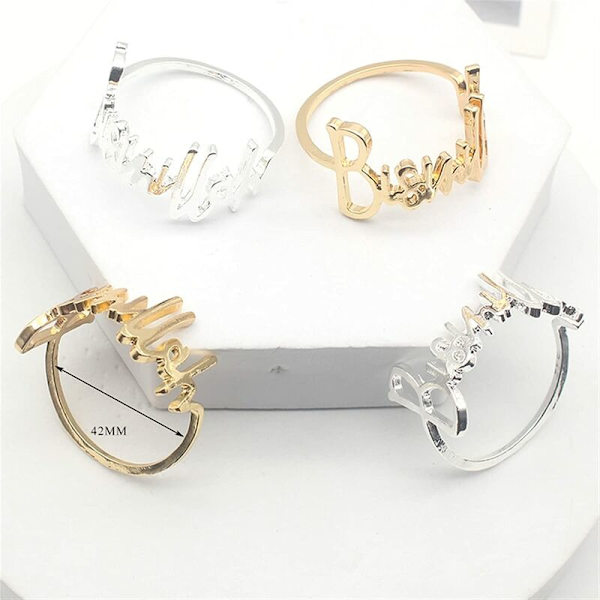 12 stk./sæt 42mm Fashion Legering Legering Velsignelse Bismillah Sandkin Ringe til Servietdag Bordsdekoration til Fest Serviet Opbevaring (Farve: Guld)