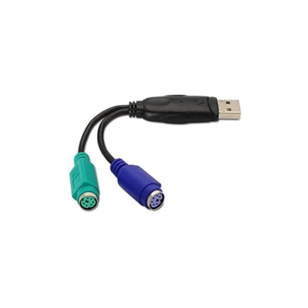 1 stk USB til PS2-adapterkabel ett punkt to støtter KVM-skanner g
