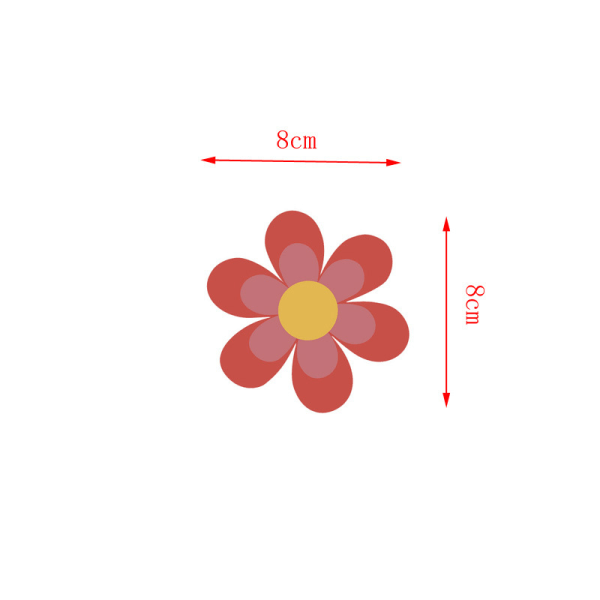 20 sklisikre badekarstickers (10 store og 10 små) blomsterformede sikkerhetsskilt lyse farger badekar dusj svømmebasseng sklisikre sti