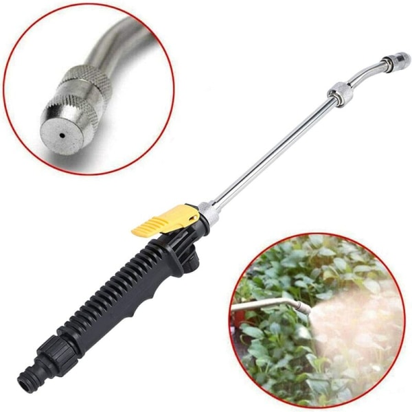 Spray Lance Justerbar Tryckspruta 48cm Högtrycksspruta med Avtagbart Handtag Vattningsverktyg