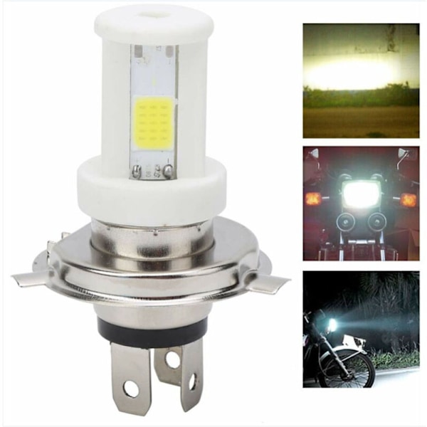 Pære for LED-frontlykter H4 LED Motorsykkel Lykt Høy/Lav Basy Beddle Bleak Blear Blood light 1080LM 6500K Moto frontlykt