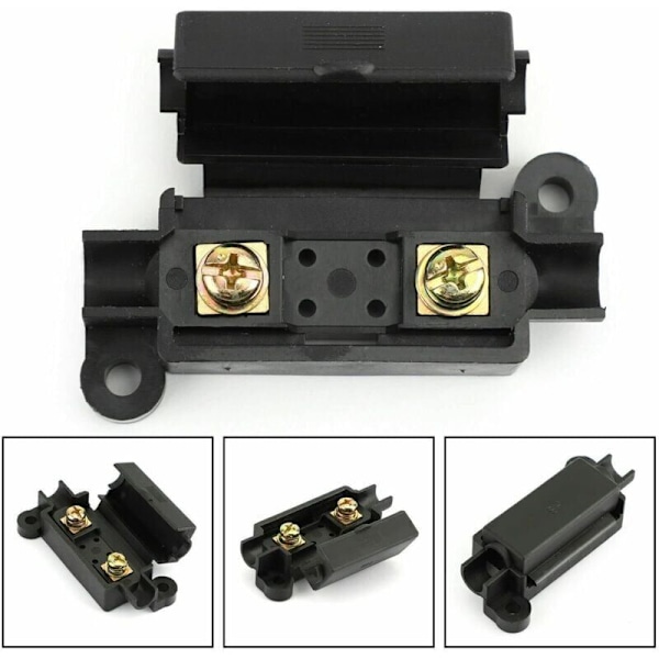 Bilsikring, Sikring, Sikringsholder & Mini Bilovertræk - 100A med Belagte, Midi, Terminaler & Krympeflex Sikringer