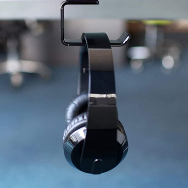 Hjelmholder, universell hjelmstøtte, selvklebende veggfeste, headsetstøtte med solid teip, for hodetelefoner og svart headset