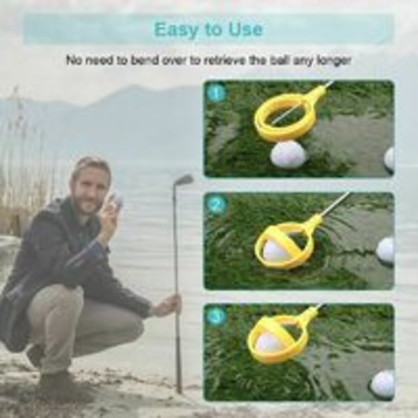 Golfballhenter, Teleskopisk golfballplukker, Golfballplukker Automatisk låseskje