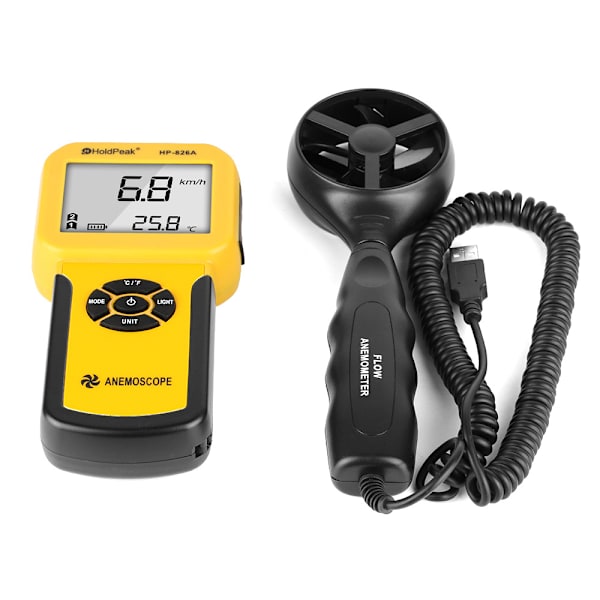 Digitalt anemometer luftstrømmåler for å måle vindhastighet ​​Termometer for windsurfing, Dragonfly, Surfing