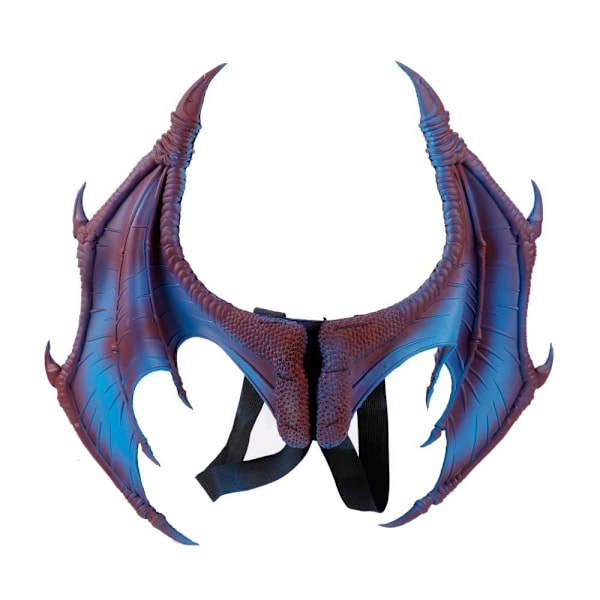 Halloween Karneval Barn Maskeraddräkt Leksak Drake Vinge Svans Mask Set(blå)