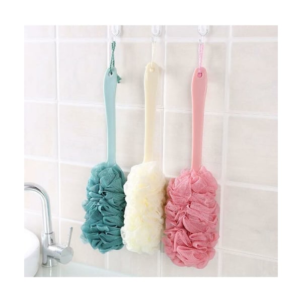 3 item Bath Brush Back Brush with Shower Flower, Body Shower Back Brush for Men and Women