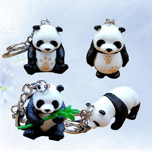 8 stk. Nøglering Nyhed Nøglering Sød Nøglering Panda Nøgletilbehør Dyr Nøglering Sød Nøglering Til Piger Dreng Dame