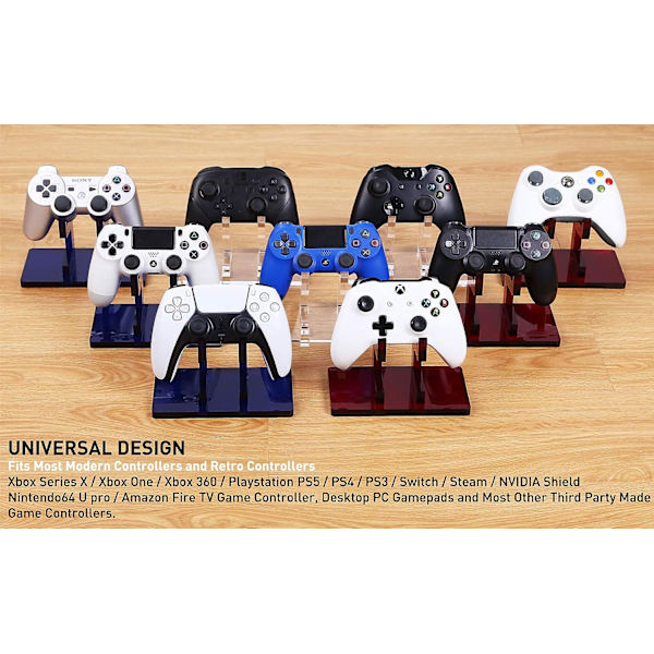Gamepad-holder for Xbox One, PS4, PS5, STEAM Switch PC - Universal Gamepad-tilbehør med krystalltekstur - Lag festninger