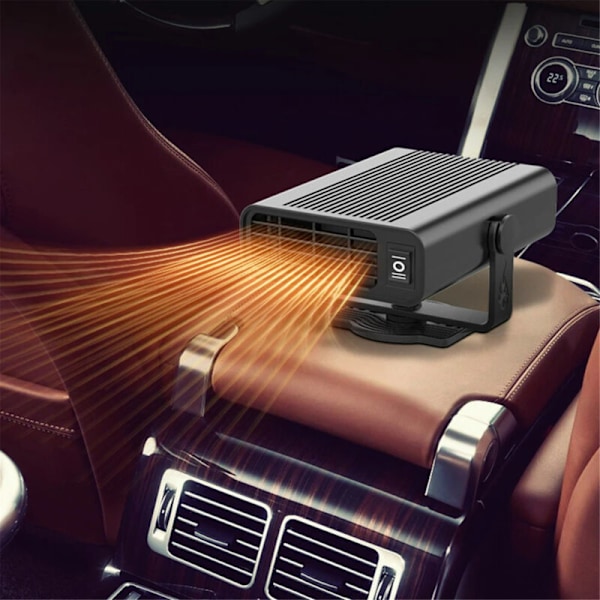 24 V 120 W bilvarmer, bærbar forrude, hurtig opvarmning og nedkøling, afrimning, dugfjernelse, vintervarme, 360° rotation til bil, lastbil, SUV