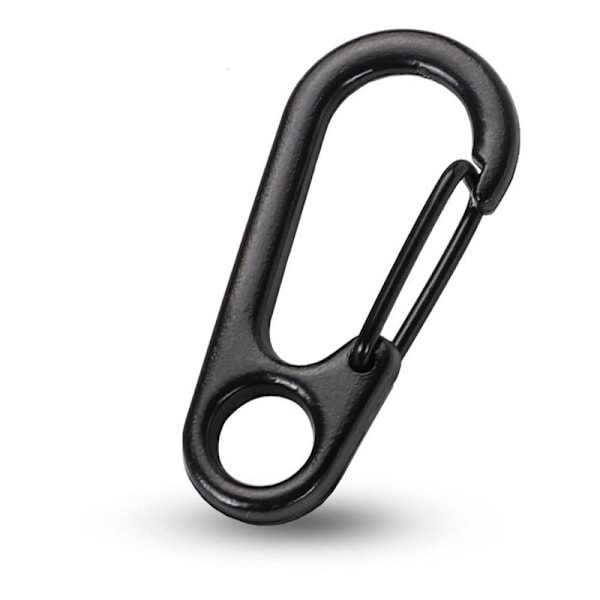 Mini karabinhage, nøgle karabinhage til campingplads, Mousqueton clip (10 stk. sort)