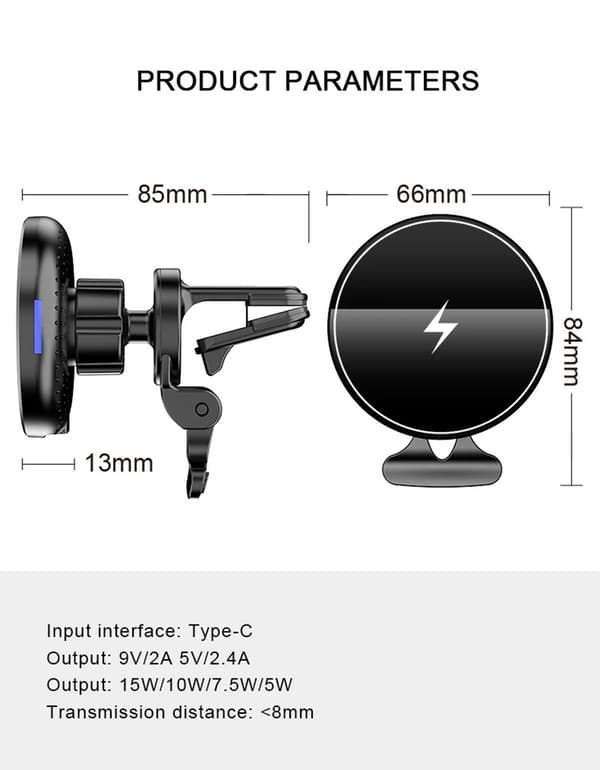 Magnetisk trådløs billader Moun, til Iphone 13/12, billader