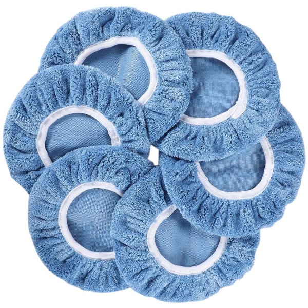 Polering Polering Pad Set, 6 st Bilpolering Maskin Kudde Borrfäste Vaxning Skiva Hjul Pad(9-10 tum)