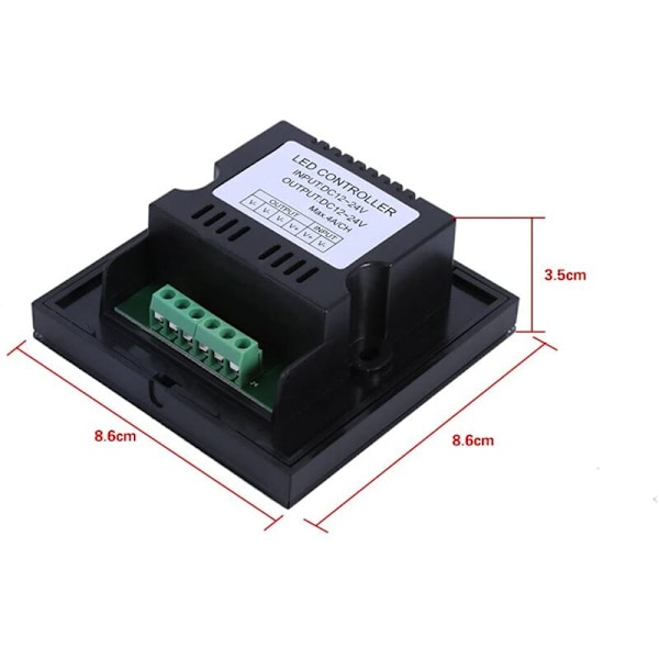 Lysdæmper, LED Lys Lys DC 12V-24V LEG Controller Vægafbryder med UNICOLORE TICTILE SPACEUR Variator