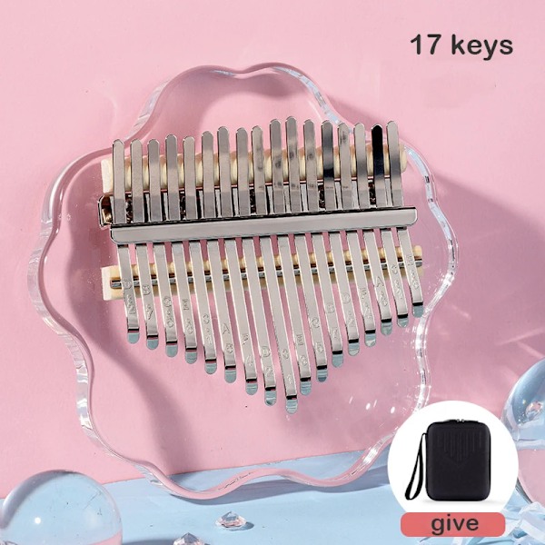 17 Key Professionel Tommelfingerklaver Transparent Sakura Keyboard Instrument