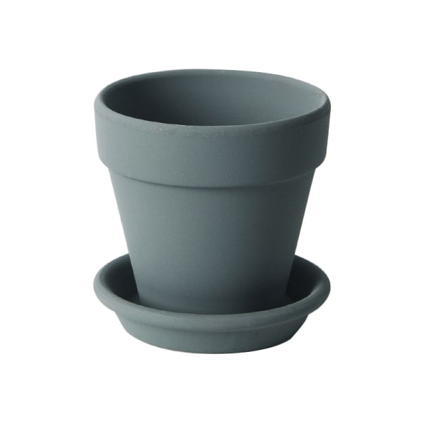 Rund planter - Lätt inomhus och utomhus plastplanter med dräneringsplugg, rustik sten