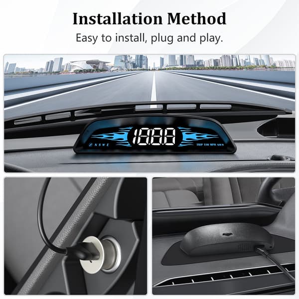 Bil GPS speedometer, speedometer display, head up display, speedometer, kompatibel med alle biler