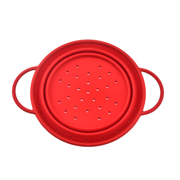20 cm Rød - Silikon dørslag, sammenleggbar, Tåler oppvaskmaskin, Pasta Co