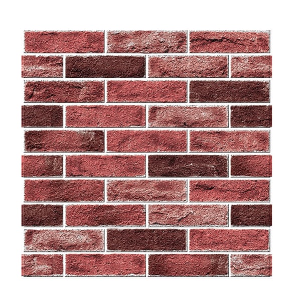 Reddish brown 3D wall panels, self-adhesive waterproof simulated foam 3D brick wallpaper for living rooms, bedrooms and interior decoration