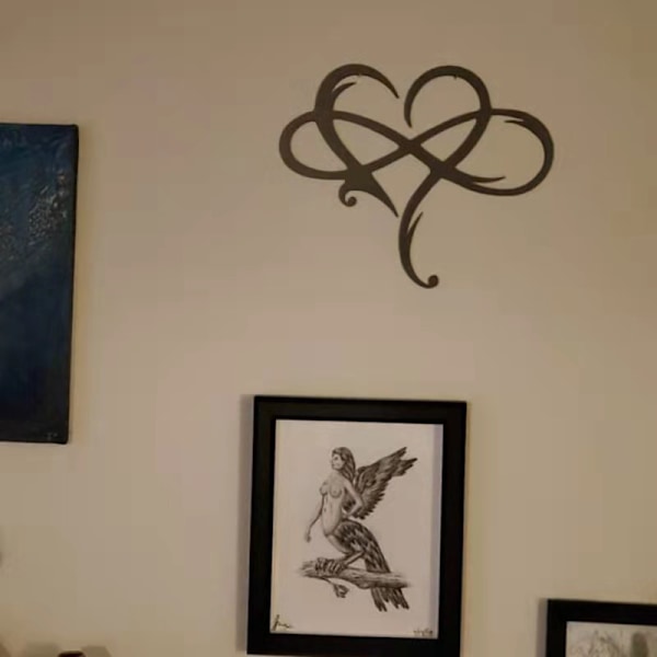 Evig Kærlighed Jern Dekoration Uendelig Hjerte Metal Vægdækning Kunst, Indvendig Hængende Metal Vægdækning