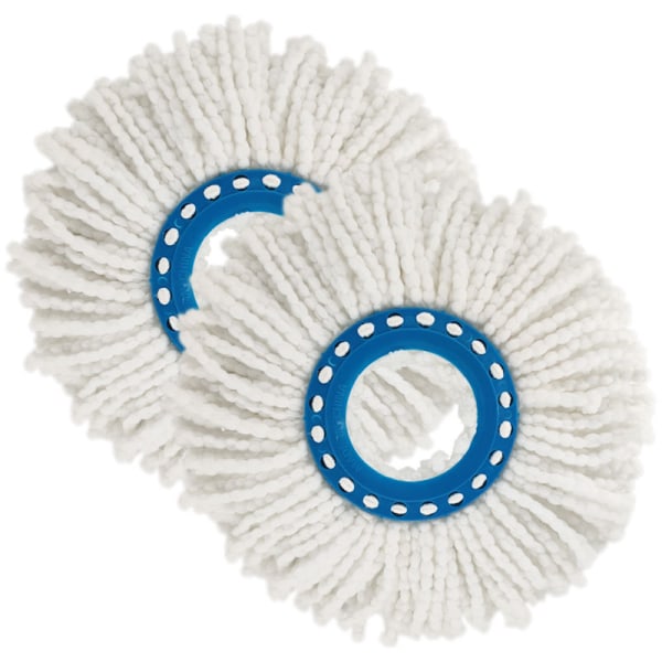 4 stk. Mikrofiber Moppehoveder, Runde Udskiftningsmoppehoveder 360 Rotation Moppehoveder til Gulvrengøring (Diameter 16cm)