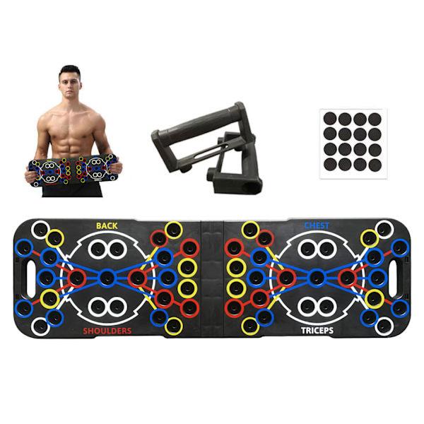 Push Up Board, Hjemmetræningsudstyr Bærbart Multifunktionelt Sammenklappeligt 54 i 1 Push Up Bar Gulv Push Up Håndtag, Styrketræningsudstyr til Mig