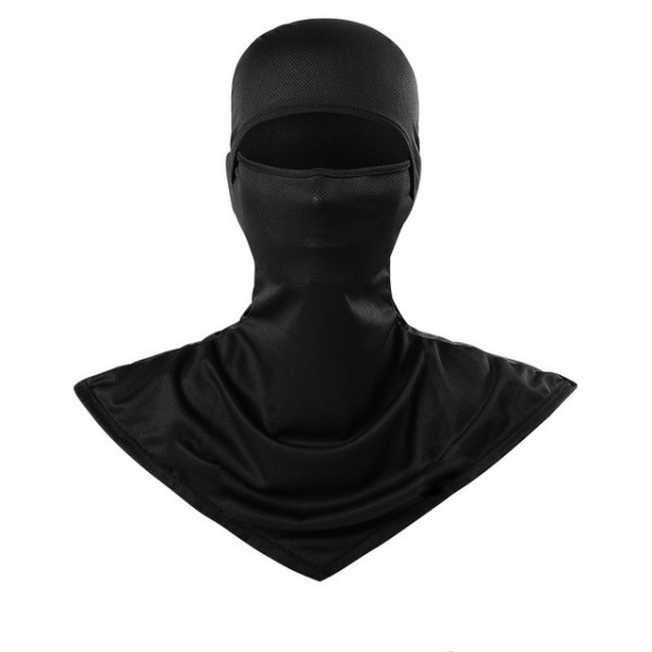 Baraklava sommar skyddande nackmask (svart), andningsbar motorcykelhatt hjälmfoder för utomhuscykling vandring, multifunktionell utomhus hjälm S