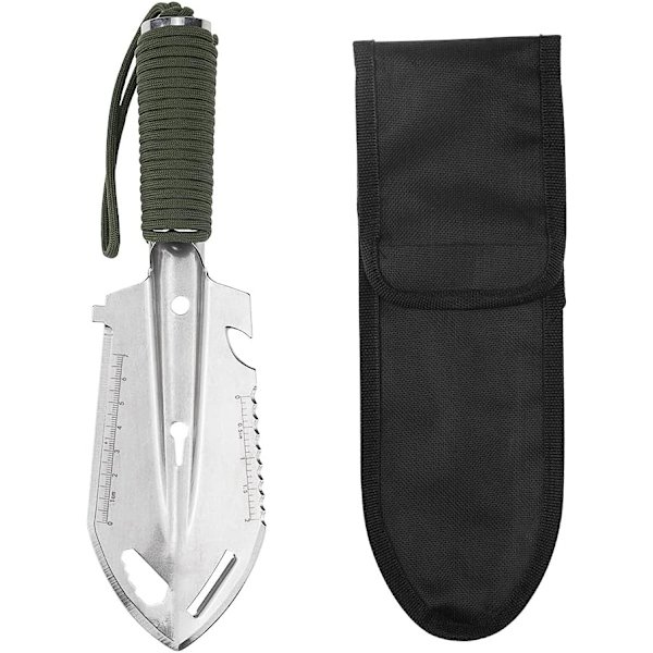 Camping Skovl Mini Metal Detektor Skovl 7x 26cm Ultra Let Lille Takket Spade Rustfrit Stål Multifunktionel 9 i 1 Have Skovl Gravning Også