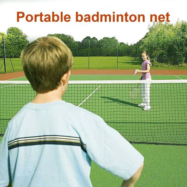 Badmintonnät hopfällbart volleybollnät justerbart tennisnät 610 x 76 cm