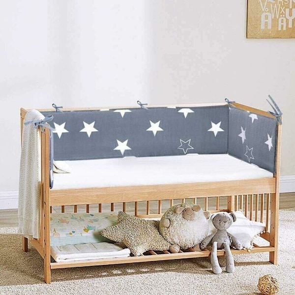 4-sidiga Spjälsängsskydd, Babysängsskydd för Tandskydd, Kant- och Hörnskydd för Anti-kollision (1,8 m)