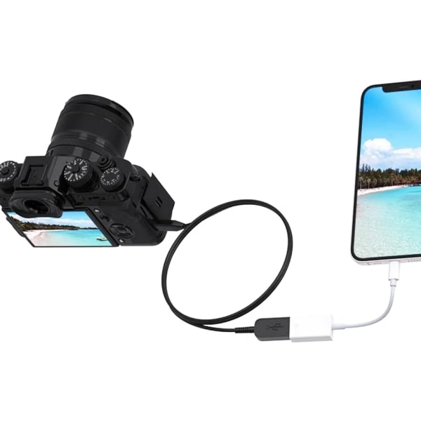 2 st USB-adapter för iPhone USB till OTG Lightning till USB-kabel Ada