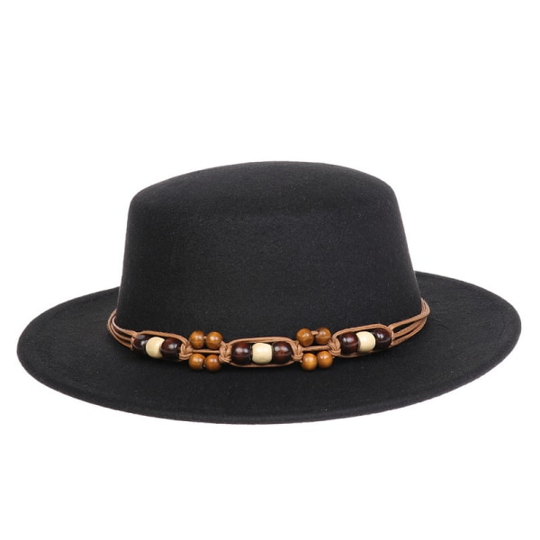 Fedora hat til kvinder, Fedora panamahat i filt med bred skygge, moderigtig klassisk blandet Fedora-hat