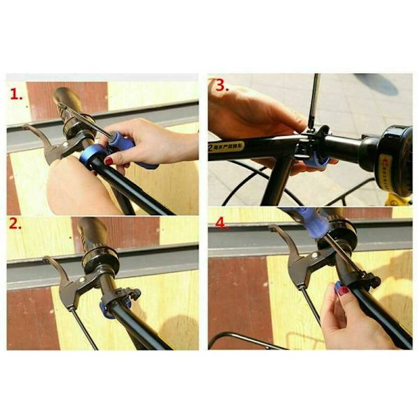 Polkupyörän kello Pyörän kello Pyörän torvi MTB Skootteri Lasten kello, Musta，HANBING