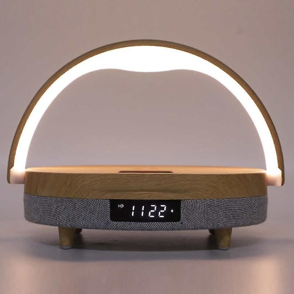 Træ skrivebordslampe Bluetooth højttaler