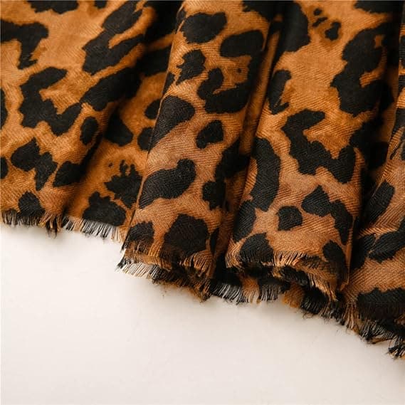 Leopard skjerf mote dyr trykt bomull-lin følelse sjal wraps