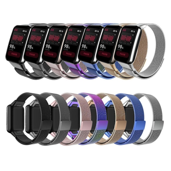 Metallurrem for Xiaomi Smart Band 7 Pro, Rustfritt Stål Armbånd for Mi Band