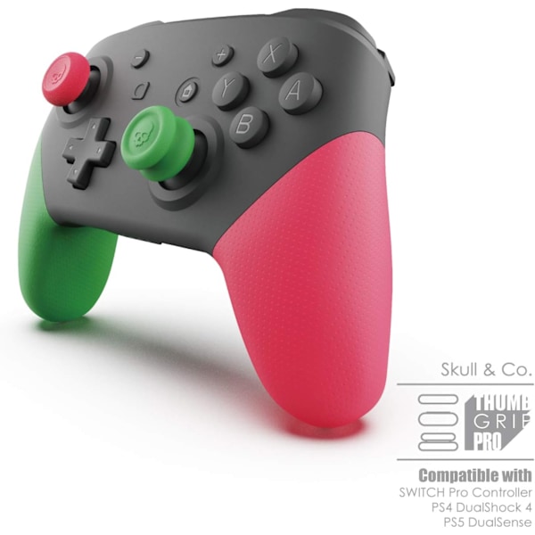 3 par (6 stk.) - Gult tommelgrebsæt, joystick-hætte, analog stick-hætte til Nintendo Switch Pro-controller  PS5 / PS4 / Slim/Pro-controller