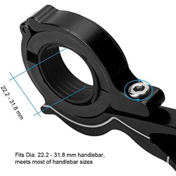 Cykelförlängning, Heavy Duty Cykelförlängningsfäste för GPS-lampor/enheter/strålkastare/kameror (Svart)