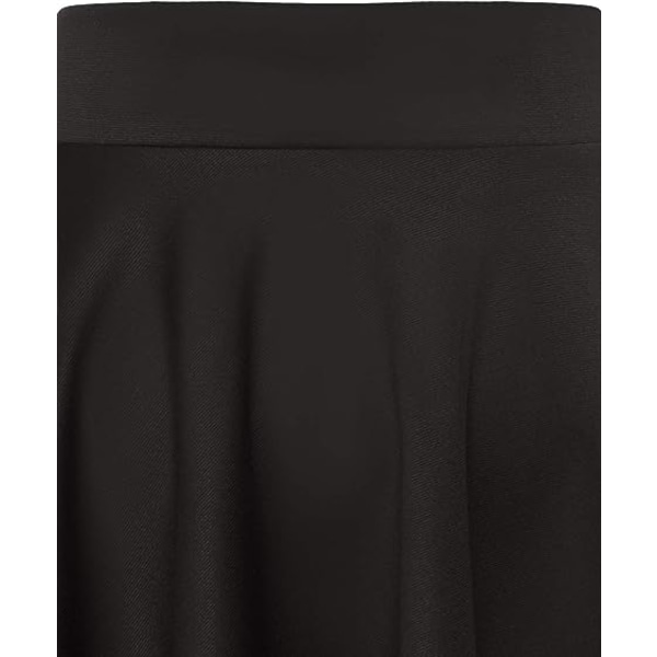 Bordeaux, Polyester Plisseret Skater L-Skirt Retro Basic Mini/Midi/Hullet Ud Skørt