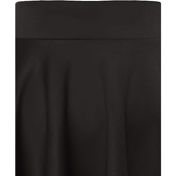 Sort, XL Retro Polyester Plisseret Skater Skørt Basic Mini/Midi/Hullet Skørt