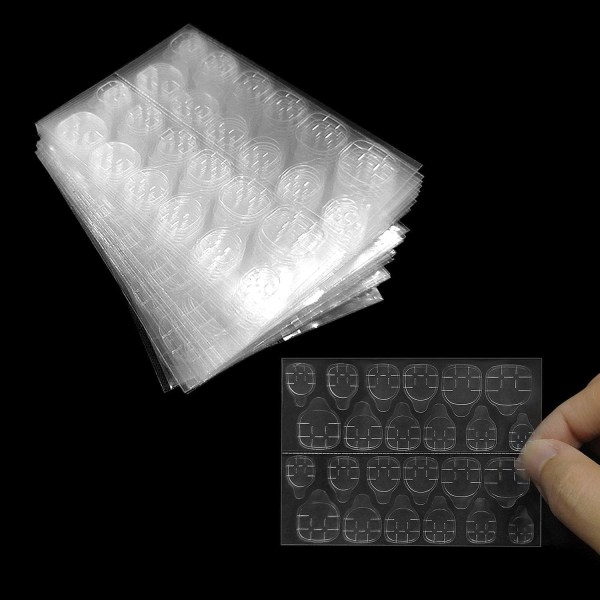 30 arkkia 720 kpl läpinäkyvä kaksipuolinen kynsitarra, nail art