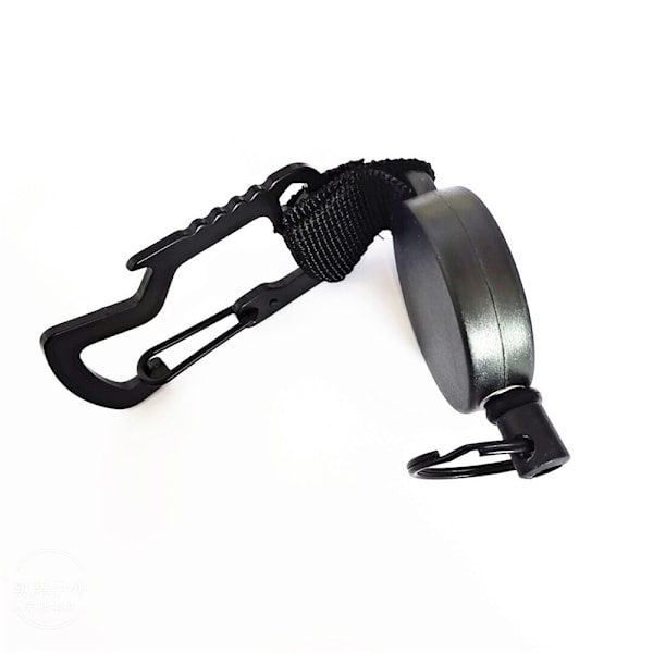 1-pack Retractable Key Chain, Multi-Tool Karabiner Badge Holder, Svart