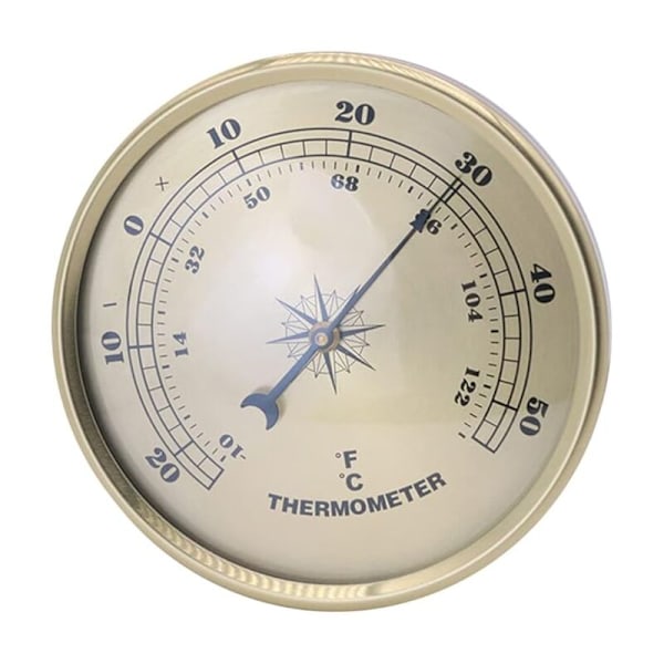 Indendørs og udendørs termometer 90 mm til måling af luftfugtighed, indendørs og udendørs lufttemperatur til overvågning af klimaanlæg, fugtighedstermometer, måler